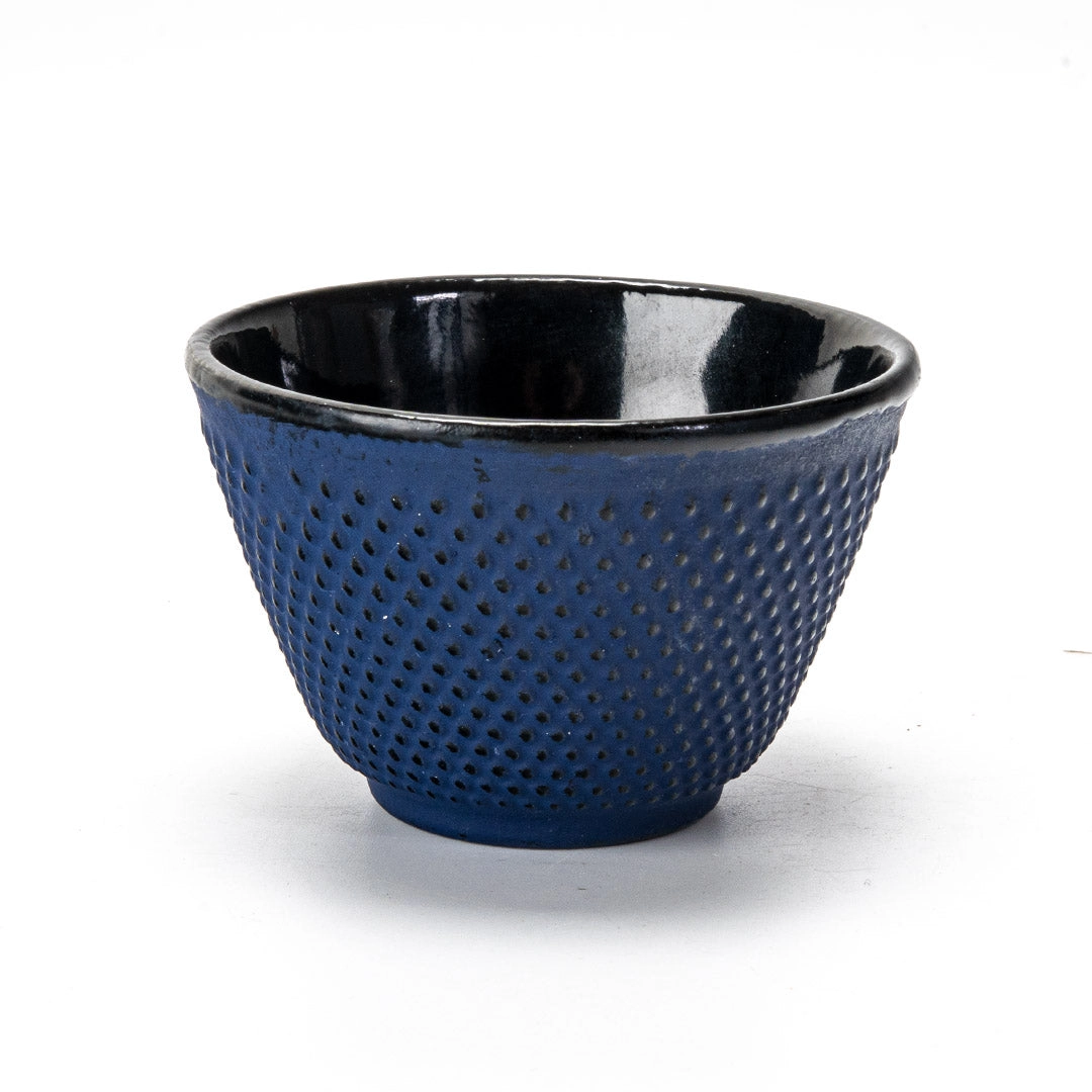 4 oz Navy Blue Hobnail Cast Iron Tea Cup