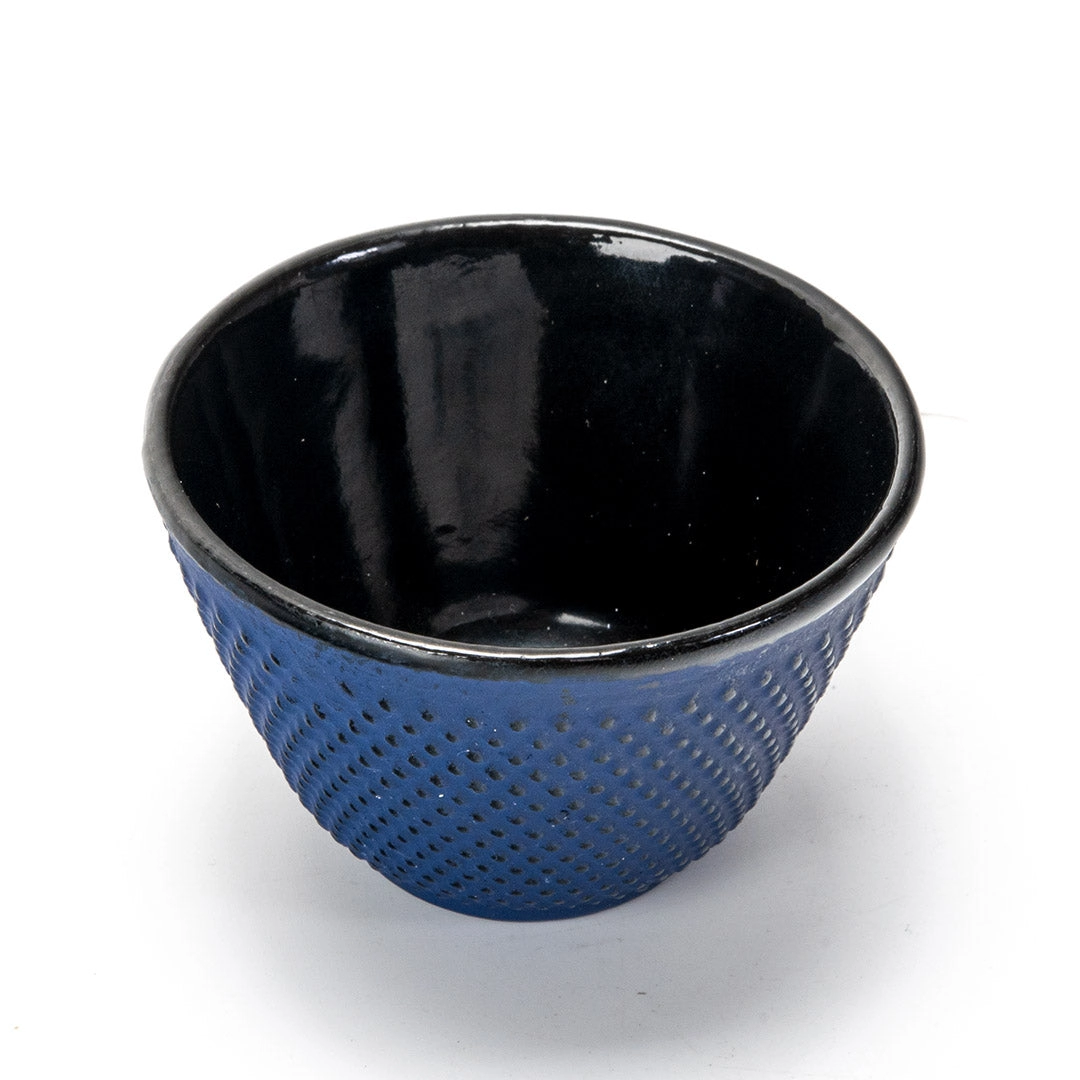 4 oz Navy Blue Hobnail Cast Iron Tea Cup